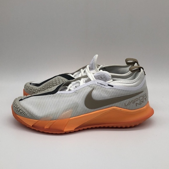 Nike React Vapor NXT HC White Orange Khaki Light Bone CV0724-103 Size 7 - Picture 3 of 5